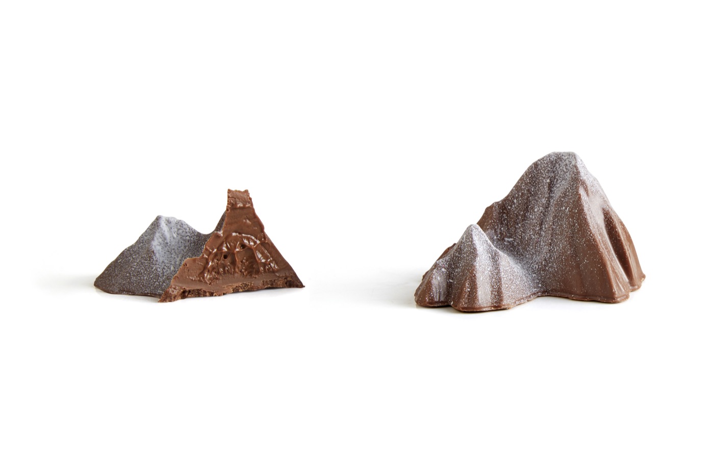Chocolates Cumbres con forma de montaña